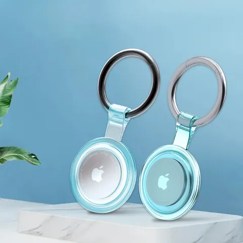 Transparent TPU Protective Case For Smart Tracker Silicone Anti-Lost Cover With Metal Keychain Ring Accessories