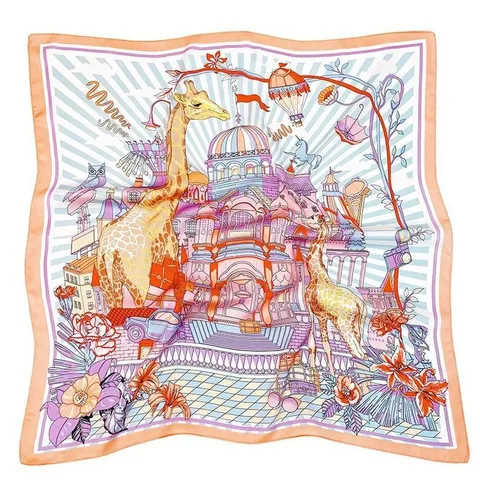 Dames Satin Vierkante Sjaal Luxe Bloemen Paisley Print Zijde gevoel Hals Sjaal Mode Hoofdsjaal Haaraccessoires