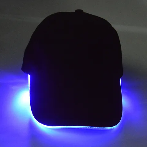 LED Verlichte Honkbalpet Gloeiende Hip Hop Hoed Nachtclub Podiumoptreden Verstelbare Katoenen Hoed voor Unisex