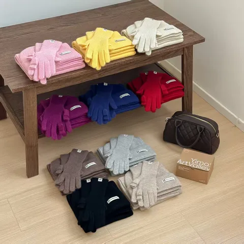 Vrouwen Winter Warm Gebreide Muts Sjaal En Handschoenen Kaschmirachtig Verdikt Pluche Koud Weer Casual Outfit