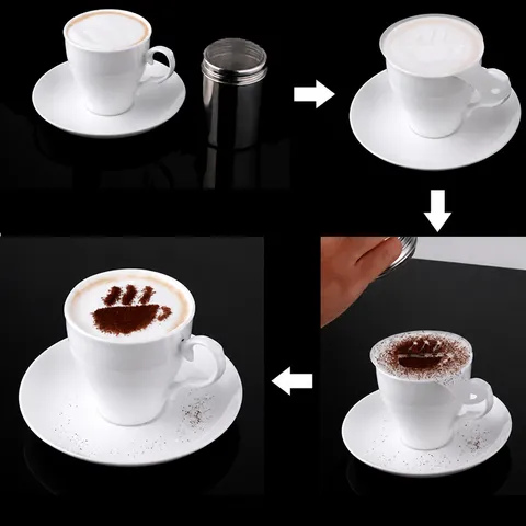 Plastic Coffee Stencils Art Templates Reusable Cappuccino Barista Templates Latte Art Decorating Tools For Home Kitchen