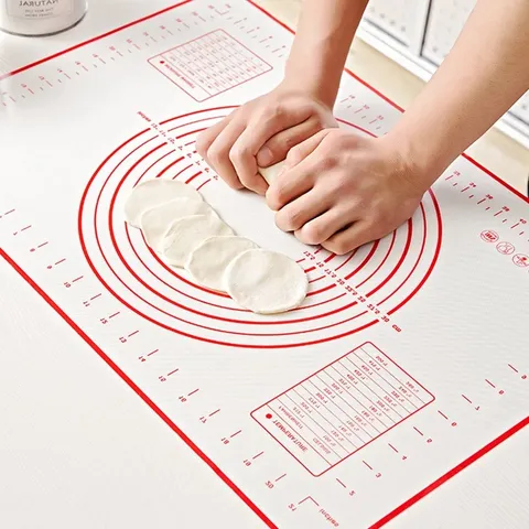 Large Food Grade Silicone Kneading Pad Non Stick Baking Mat With Measurement Scale Heat Resistant Pastry Mat