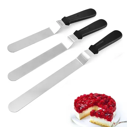 Stainless Steel Cake Spatula Baking Tool Offset Straight Icing Spatula Cream Spreader Kitchen Bakery Pastry Tool