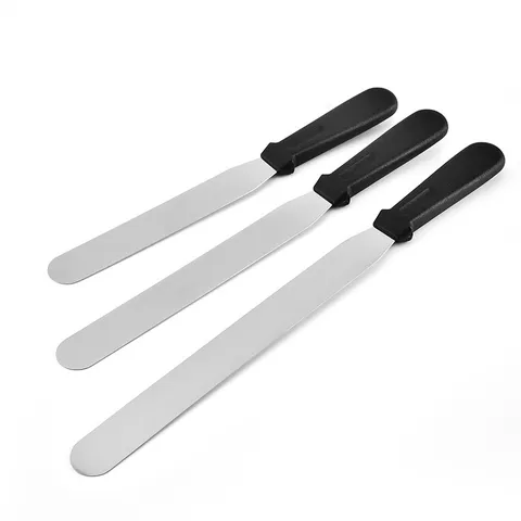 Stainless Steel Cake Spatula Baking Tool Offset Straight Icing Spatula Cream Spreader Kitchen Bakery Pastry Tool