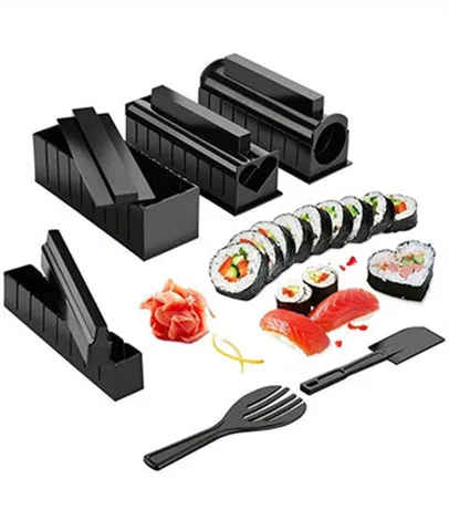 Plastic Sushi Making Kit DIY Rice Roll Mold Kitchen Cooking Tool For Home Kitchen Sushi Maker Easy Operation