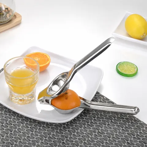 Stainless Steel Manual Juicer Lemon Orange Fruit Squeezer Portable Hand Held Citrus Press Metal Kitchen Tool Gadget
