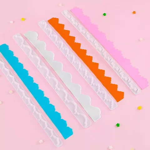 Cake Decorating Ruffle Embossing Strips Fondant Lace Cutter Plastic Baking Tools DIY Pastry Mold Kitchen Accessories