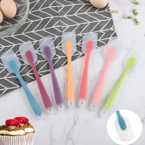 Large Translucent Silicone Spatula Heat Resistant Integrated Rubber Cake Baking Cream Scraper Kitchen Cooking Tool