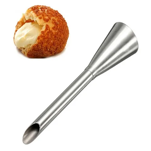 Stainless Steel Cream Puff Filling Piping Nozzle Cake Decorating Tip Baking Tool