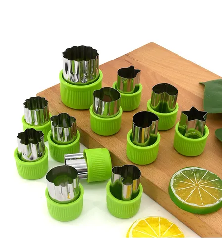 Stainless Steel Vegetable Fruit Cutter Cookie Mold Biscuit Embossing Tool Mold Set for Kitchen
