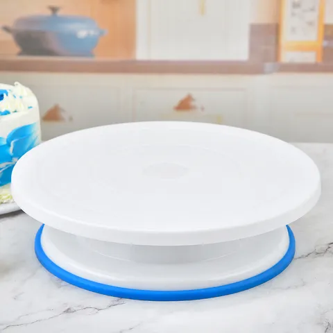 Plastic Rotating Cake Turntable Non Slip Baking Stand Cake Decorating Tool Household Rotary Tray For Kitchen