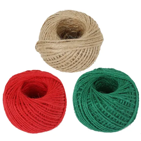Natural Jute Twine Cord For Crafting Gift Wrapping Baking Cake Decoration Handmade DIY Hemp Rope String Cord Multi Color