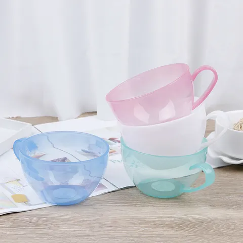 Plastic Cream Mixing Bowl Baking Tool With Handle Color Mixing Basin For Cake Decorating Kitchen Gadget