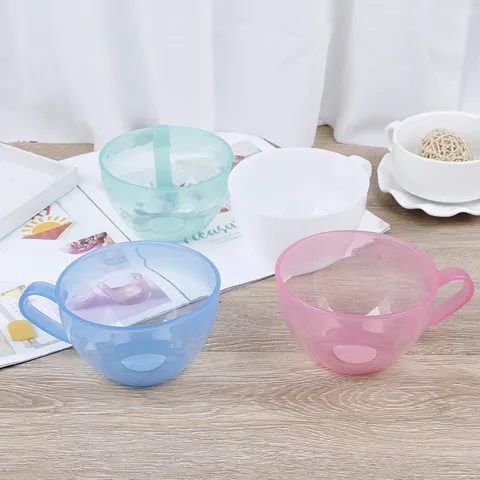 Plastic Cream Mixing Bowl Baking Tool With Handle Color Mixing Basin For Cake Decorating Kitchen Gadget