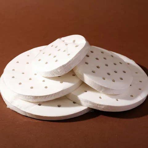 Einweg Antihaft Silikon Dämpfpapier Rund Perforiertes Backpapier Für Heißluftfritteuse Brötchen Küchenwerkzeug