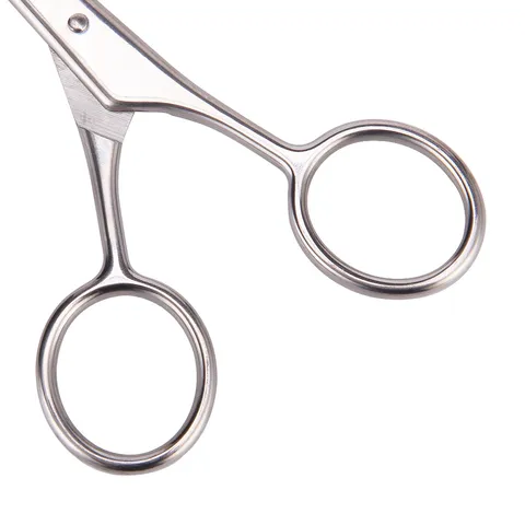 Ciseaux à Barbe en Acier Inoxydable pour Hommes Outil de Soin des Poils du Visage Rasage Professionnel Petits Ciseaux à Sourcils Affûtés