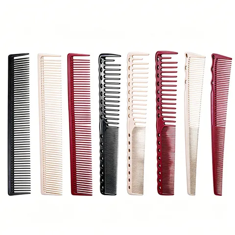 Professional Salon Hair Comb POM Fiber Ultra Thin High Flexibility Double Sided Teeth Styling Comb For Barbershop Home Women Men Haircare Tool