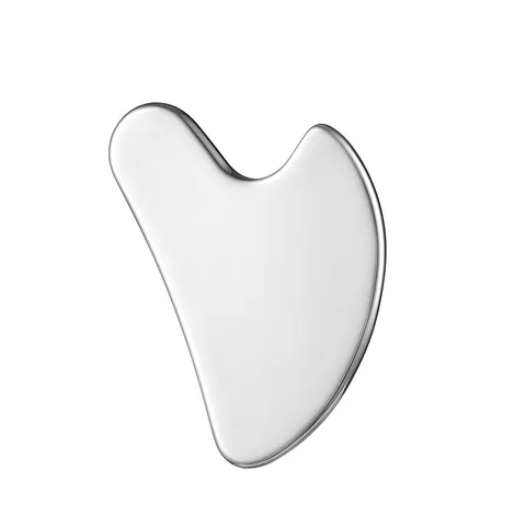 Tabla Gua Sha De Acero Inoxidable En Cazón Herramienta Belleza Espátula Maquillaje Placa Masaje Corporal Para Mujeres