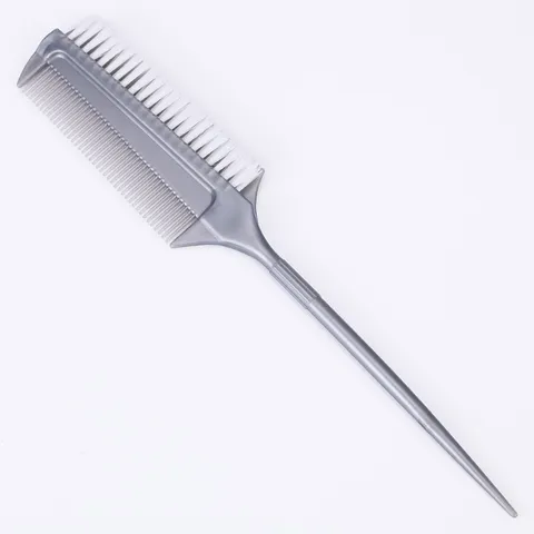 Professional Double Sided Hair Comb Brush Fine Tooth Tint Brush Rat Tail Edge Control Brush For Latin Dance Hair Styling Dyeing Tool