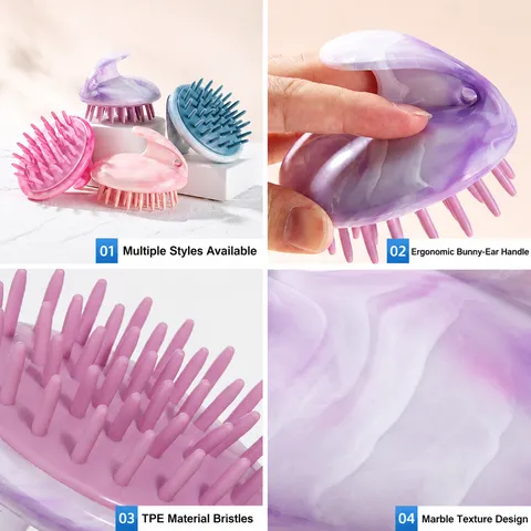 Silikon Kopfhaut Massager Shampoo Bürste Kopfhautpflege Wäscher Weiche Haarbürste Nass und Trocken Haare Reinigungswerkzeug