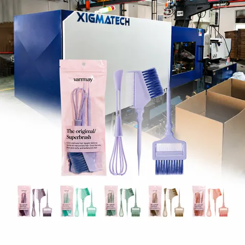Kit Professionnel d'Outils de Coloration Capulaire Brosse Pliable Peigne Bol Mélangeur Kit de Teinture pour Salon Avec Sac de Rangement