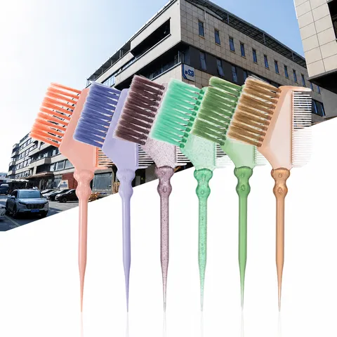 Professioneller Kunststoff Transluzenter Spitzschwanz Haarfärbepinsel Salon Haarstyling Strähnenkamm Farbmischwerkzeug