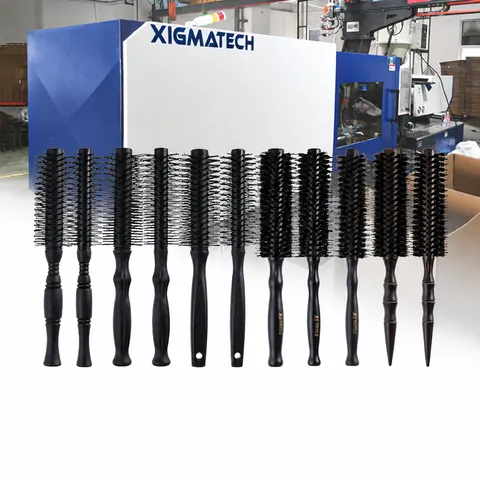 Pointed Tail Rolling Comb Boar Bristle Hair Styling Straight Hair Round Rolling Comb Professional Salon Hair Brush