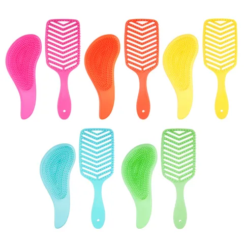 Set di Spazzole per Capelli Colore Caramella Spazzola a Paletta Massaggiante Ventilata per lo Styling Soffice Spazzola Massaggiante Antistatica per Capo da Donna Casa Salone