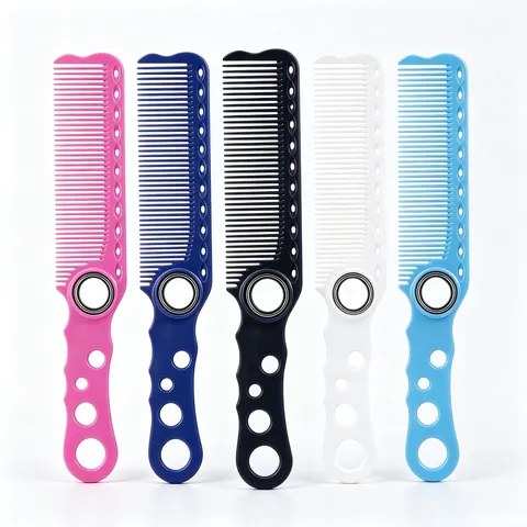 Professioneller Salon Haarschneidekamm 360 Grad Drehlager Polka Dot Stressabbau Friseur Styling Kamm Für Friseur Alltägliches Werkzeug