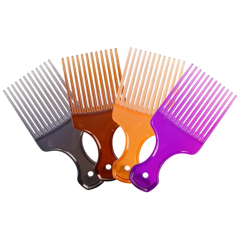 Professioneller Retro Öl Haarstyling Kamm Transparenter Grobzinkiger Kamm Für Herren Friseur Salon ABS Friseur Werkzeug