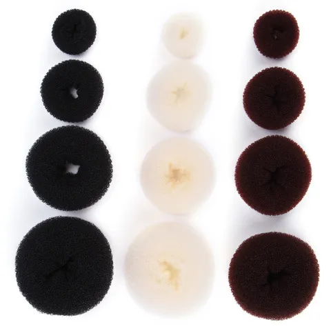 Accessoire Chignon Donut en Maille de Nylon pour Femmes Filles Outil de Coiffure Élégant Faiseur de Chignon Flexible en Maille