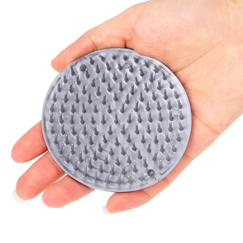 Brosse de Massage Manuelle du Cuir Chevelu Brosse à Shampooing Plastique PP Silicone Nettoyeur de Cheveux Poils Souples pour Nettoyage en Profondeur