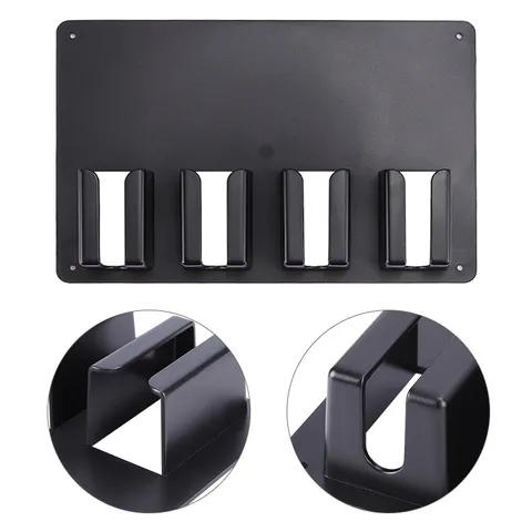 Wall Mounted Hair Clipper Organizer Rack Professional Barber Tool Holder For Combs Scissors Electric Trimmers Salon Supplies