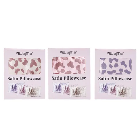 Luxus Satin Kissenbezug Leopardenmuster Polyester Kühlung Atmungsaktiv Bettwäsche Kissenhülle Für Haarpflege Zuhause