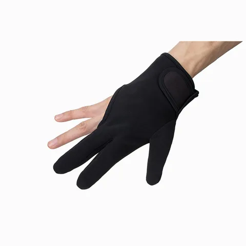Professional Heat Resistant Three Finger Glove Salon Hair Styling Straightening Flat Iron Hand Protector Black