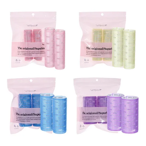 Self Grip Hair Rollers With Aluminum Sheet For Air Bangs Volumizing Large Wave Curler Heatless Hair Styling Tools For Women