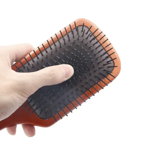 Spazzola per Capelli in Legno di Loto Naturale con Cuscino d'Aria Colore Noce Spazzola per Massaggio al Cuoio Capelluto per la Cura dei Capelli Donna Uomo