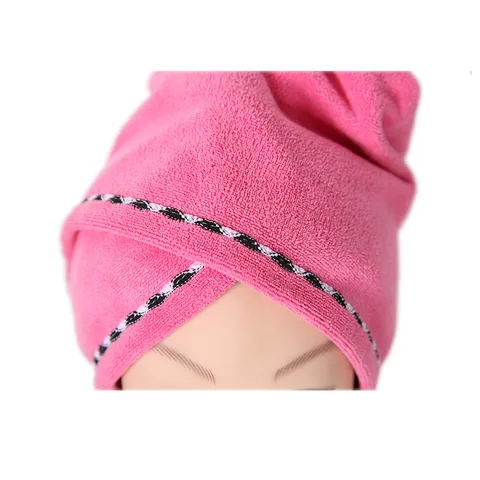 Cappello per Asciugare i Capelli in Stile Coreano Morbida Microfibra Super Assorbente Asciugatura Rapida Turbante Magico Asciugamano Con Bottone