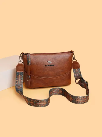 Elegante Borsa a Secchiello da Donna in Pelle PU Borsa a Tracolla Classica Alla Moda Borsa a Mano Con Tracolla Larga Stampata
