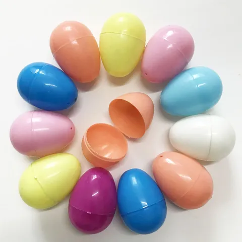 Œufs de Pâques Plastique Ouvrable Remplissable Coquilles d'Œuf DIY Artisanat Ornements Festival Fête Maison Décor Cadeaux Nouveauté Enfants