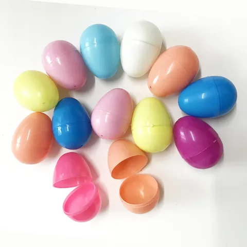 Œufs de Pâques Plastique Ouvrable Remplissable Coquilles d'Œuf DIY Artisanat Ornements Festival Fête Maison Décor Cadeaux Nouveauté Enfants