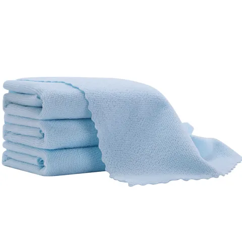 Asciugamani da Salone in Microfibra Morbida Altamente Assorbenti Asciugatura Rapida Panni per la Pulizia del Viso Per Salone di Bellezza Blu Chiaro