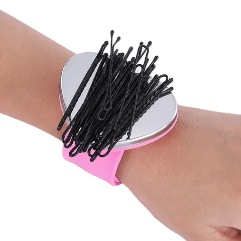 Magnetisch Siliconen Hart Polsband Speldenkussen Haarklemhouder Voor Kappers Salon Make-up Artiest Professionele Hulpmiddelen