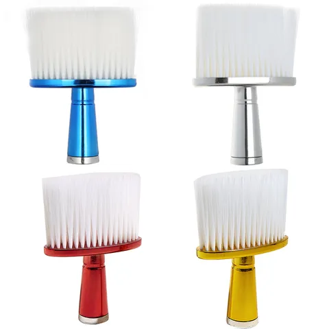 Professionelle Nackenhaarbürste Nylon Weiche Haarfegbürste Friseur Stylist Reinigungswerkzeuge Mit Galvanisiertem Griff