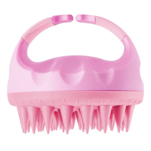 Spazzola per Massaggio al Cuoio Capelluto in Plastica e Silicone Spazzola per Shampoo Pettine per la Pulizia della Testa Portatile Con Impugnatura Ergonomica