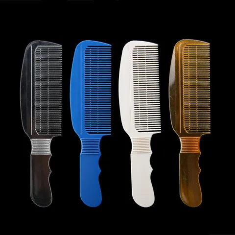 Peigne à Cheveux Professionnel en Plastique PC pour Hommes Coiffure Pommade Slick Back Poignée Ergonomique Peigne à Denti Fini Salon