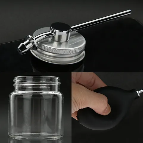 Professionelle Glas Haarfasern Sprühflasche Pulver Applikator Mit Ballonpumpe Friseursalon Barber Styling Werkzeug
