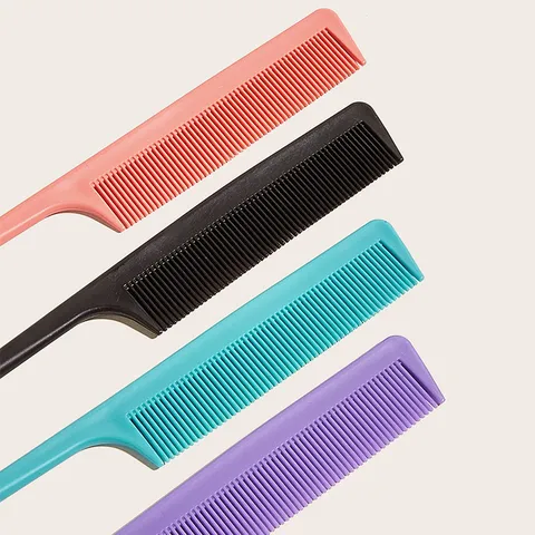 Professional Salon Rat Tail Comb PP Plastic Fine Tooth Hair Styling Tool For Parting Teasing Durable Heat Resistant Hairdressing Comb For Women Men