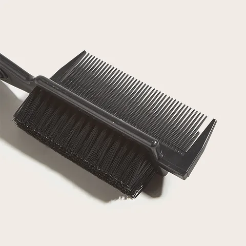 Portable 2-in-1 Dual Sided Hair Styling Comb And Broken Hair Cleaning Brush ABS Nylon Bristles Beard Brush For Men Tool