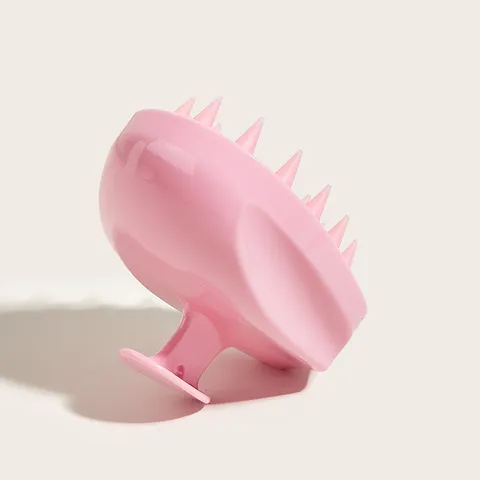 Round Scalp Massage Brush Manual Hair Scrubber Silicone Soft Bristles Shampoo Brush For Head Cleaning Relaxation Hair Wash Brush